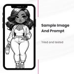 ChatGPT & Dalle3 Prompt Guide | 25 African Chibi Girl Coloring Pages | 25+ Chibi Prompts | Commercial Rights | ChatGPT prompts unlimited