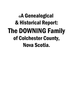 The DOWNING Family e-Report