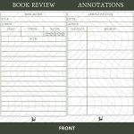 Annotation & Book Review Card Printable