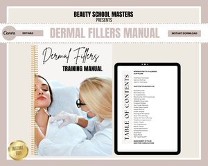 Botox & HA Fillers Training Manuals, Cosmetic Injections Training Guides, Nurse Injector Courses, Neurotoxins, Editable eBooks, Canva