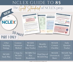 NCLEX Study Guide, NCLEX Guide to 85© Study Guide | Complete Next-Gen nclex-RN Study Plan, ngn Study Guide, Nursing Perspective