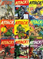 vintage war comics - Attack comics collection. 9 issues, Over 300 pages, 1950s vintage army comics, pdfs suitable for pc, phones, tablets