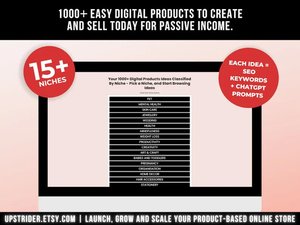 1000 Digital Products Ideas To Create And Sell Today For Passive Income,Etsy SEO Guide for Etsy Search Engine Optimization