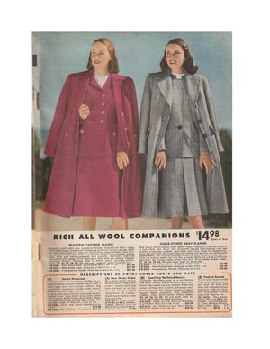 Vintage Catalog - Bellas Hess 1947  Fall - Winter Catalog, Fashions for Family and Accessories (PDF EBook - Digital Download)