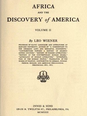 1897 Africa and the Discovery of America by Leo Weiner Volume II Instant Download PDF file Public Domain