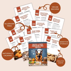 100 Quick & Easy Dog Treat Recipes. All Natural, Healthy, Nutritious Homemade Meals and Treats. A Homemade, Balanced Diet, Cookbook for Dogs