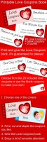 Printable Love Coupons Book for Him and Her, Valentine's Day Gift for Him and for Her, Romantic Coupons PDF, Love Coupons for Couples