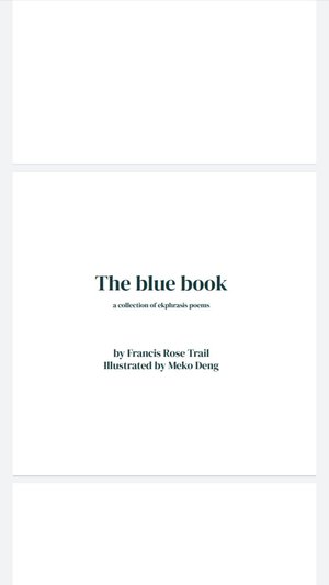 The Blue Book: an Ekphrastic Poetry Collection DIGITAL COPY