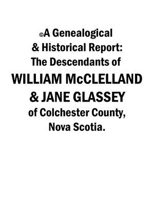 William McClelland & Jane Glassey eReport