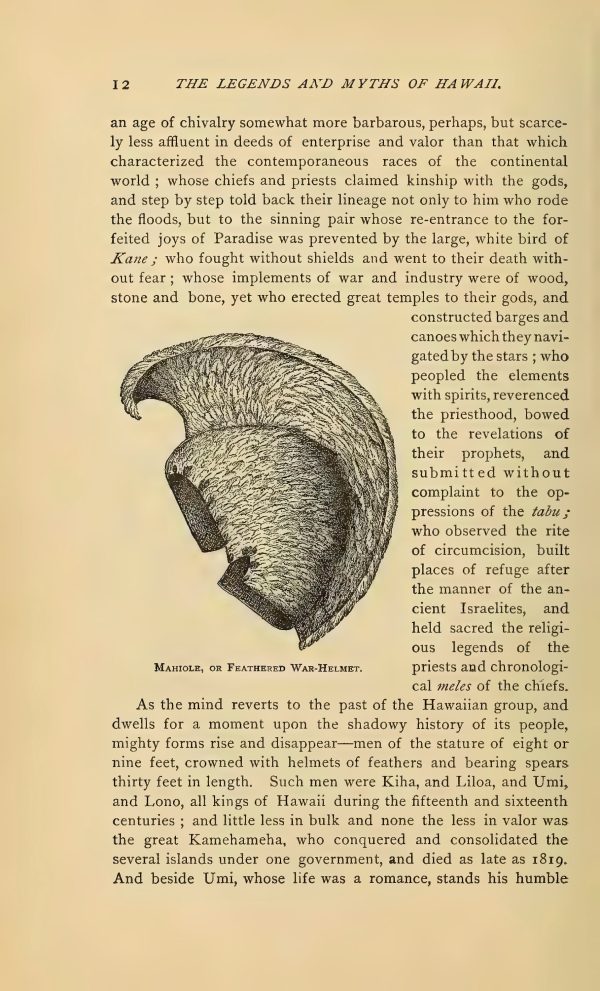 HAWAII MYTHS LEGENDS - The Myths and Legends of Hawaii, Vintage Book (1888), Hawaiian Folklore, History, Old Book, Illustrated, Pdf 566 pg