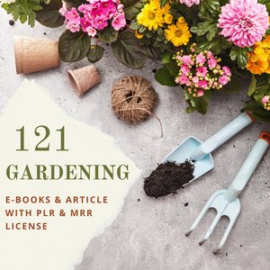 121 Gardening PLR eBooks and articles | plr bundle resell rights | e book commercial use | digital download ready to sell