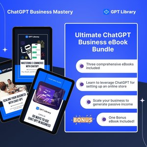 Ultimate ChatGPT Business eBook Bundle | Etsy, Shopify, Dropshipping, Business Growth, Marketing Strategies, ChatGPT, DALL-E, ChatGPT Prompt