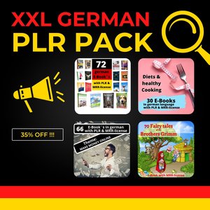 4er Pack mixed German PLR/MRR eBooks | plr bundle resell rights | e book commercial use | digital download ready to sell