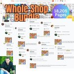 Coloring Book Pages Whole Shop Bundle 18,205+ pieces colouring sheets coloring pages for adults for kids PLR Book Sets & Collections