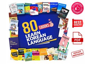 80 in 1 To Learn Korean Language Collection Bundles | Instant Digital Download | PDF