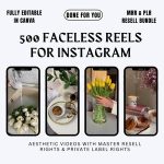 Faceless Videos Bundle, Faceless Reels with Master Resell Rights, Done For You Content Library, Faceless Instagram Account, Story Templates