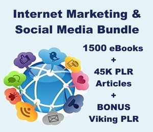 Internet Marketing & Social Media eBook Bundle + Bonus Viking PLR | 1500 eBooks + 45K PLR Articles | Content for Website, Blog, Social Media