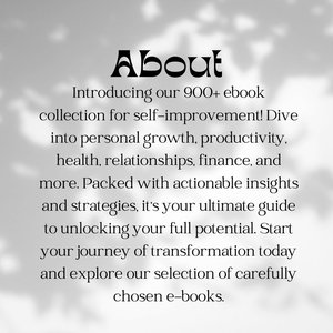 900+ Self-Help eBooks Bundle with Resell Rights Digital Books Self-Development Positive Mentality Growth PLR MRR Ebooks Self Improvement