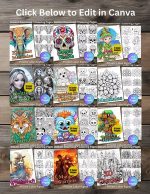 Coloring Book Pages Whole Shop Bundle 18,205+ pieces colouring sheets coloring pages for adults for kids PLR Book Sets & Collections