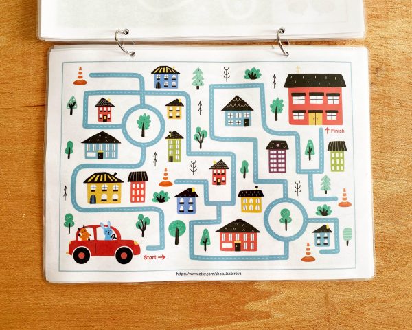 Maze activity book Printable, busy book for toddlers maze spells maze printing book PDF baby kids activity book Presse binder Puzzle book