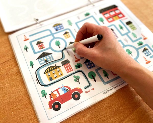 Maze activity book Printable, busy book for toddlers maze spells maze printing book PDF baby kids activity book Presse binder Puzzle book