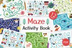 Maze activity book Printable, busy book for toddlers maze spells maze printing book PDF baby kids activity book Presse binder Puzzle book