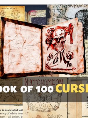 100 powerful cursing spell book, rare wicca witchcraft book, waite, antique occult, dark arts, pagan, witchy beginners spell books