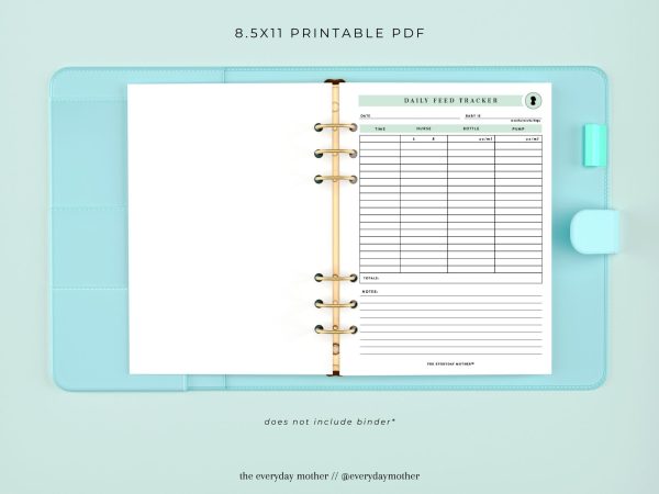 Printable daily baby food log |DIY baby tracking log |Feed logPomplogbook |Diary for newbornsThe everyday mother