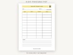 Printable daily baby-fixed food log bookDIY baby tracking log |Feed logPomplogbook |Diary for newbornsThe everyday mother