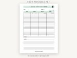 Printable daily baby food log |DIY baby tracking log |Feed logPomplogbook |Diary for newbornsThe everyday mother