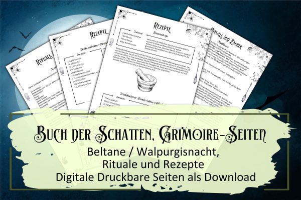 Beltane Grimoire pages, Sabbath pages, Book of Shadows, Witch Festivals, Witchy Download, Pagan holidays, paganism, Walpurgisnacht