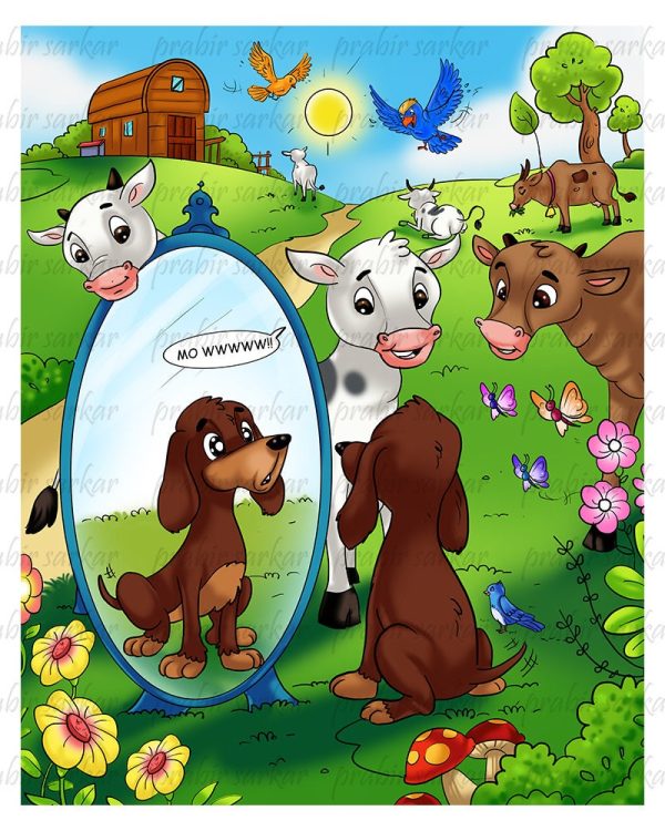 Custom Animal children book illustration