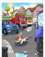 Adapted dog children book illustration
