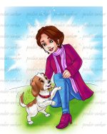 Adapted dog children book illustration