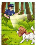 Adapted dog children book illustration