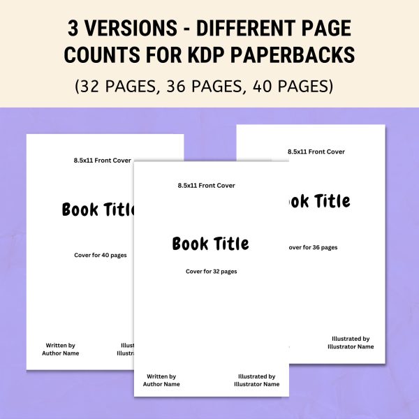 Template for picture booklet 8.5 x 11 |Canva KDP template |Design of Boekomslag |adapted book cover |KDP Canva semplatepaperback book cover