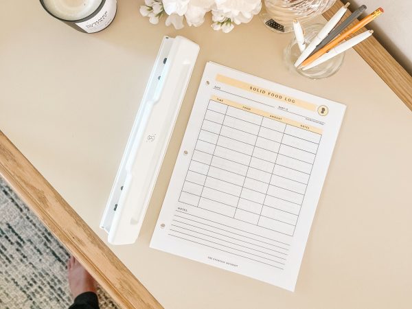 Printable daily baby-fixed food log bookDIY baby tracking log |Feed logPomplogbook |Diary for newbornsThe everyday mother