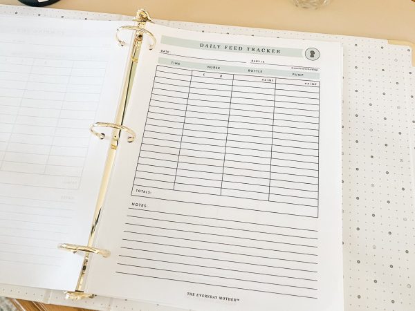 Printable daily baby food log |DIY baby tracking log |Feed logPomplogbook |Diary for newbornsThe everyday mother