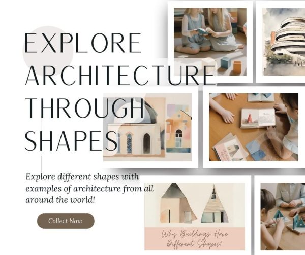 Why buildings have different forms, reading book for children, material for home education, English and Lets, Bērniem par arhitektūru, download