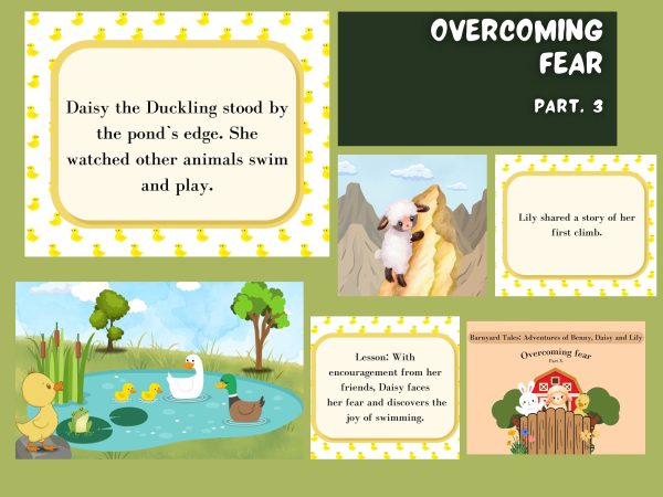 Printable children's book - Farmers: Overcoming anxiety, part 3 - Farm animals, age 3-5, 21x25 cm, digital, downloadable, children's stories book
