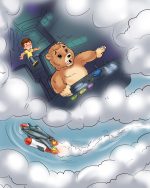 Children picture book Illustration of real person photo