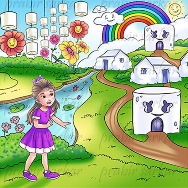 Children picture book Illustration of real person photo