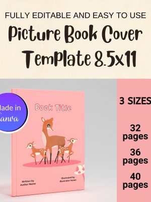 Template for picture booklet 8.5 x 11 |Canva KDP template |Design of Boekomslag |adapted book cover |KDP Canva semplatepaperback book cover