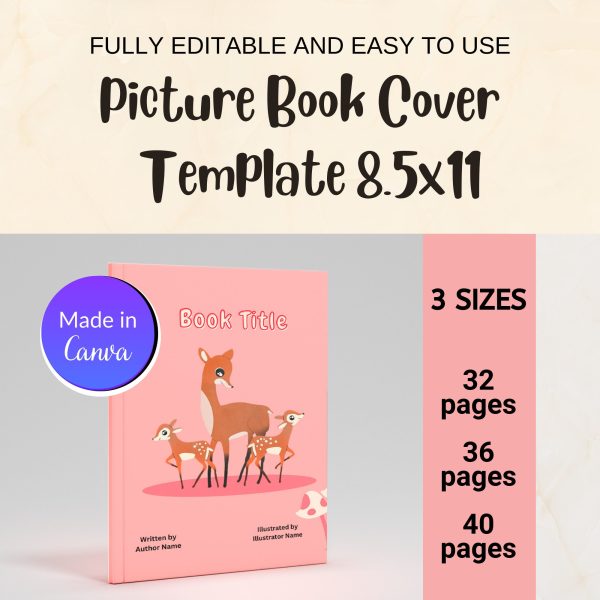 Template for picture booklet 8.5 x 11 |Canva KDP template |Design of Boekomslag |adapted book cover |KDP Canva semplatepaperback book cover