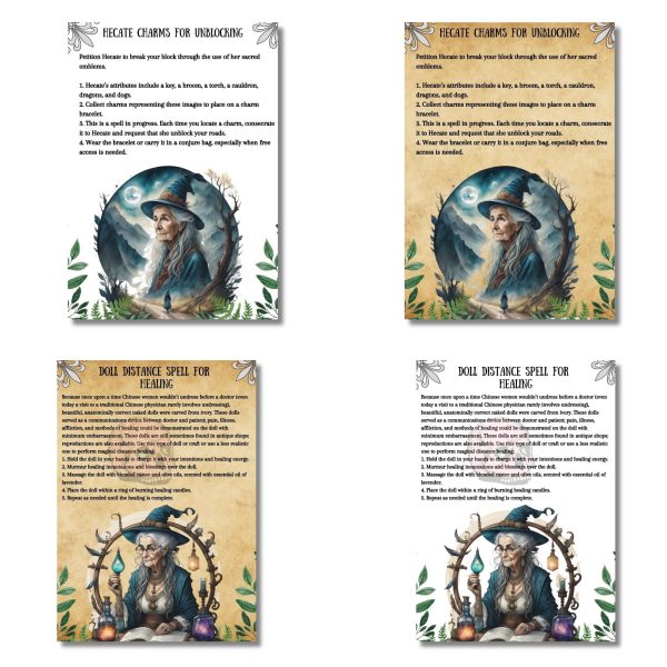 Secret old spells, grimoire pages, printable book of shadows, wicca, spell download, old rituals, witchcraft, forest pages