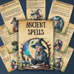 Secret old spells, grimoire pages, printable book of shadows, wicca, spell download, old rituals, witchcraft, forest pages