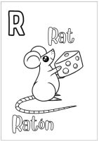 27 Bilingual English Spanish Coloring Pages for Kids: Páginas de Colorear Bilingue Inglés y Español para Niños. Bilingual Alphabet printable