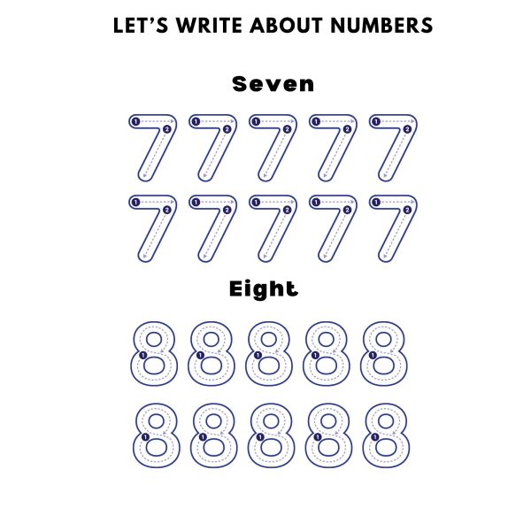 Creative activity book number series, Textbook for Children, Counting, Gift For Children, Interactive Worksheet, Gift for Children