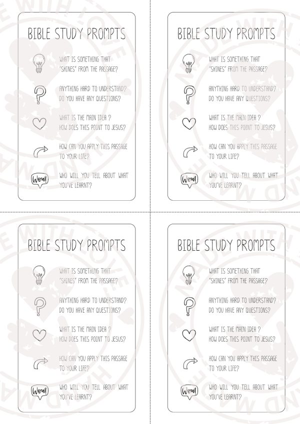 Bible study instructions Printable PDF - Family worship/individual dedication