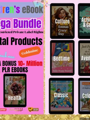E-book for children, coloring books, sources for activity education, fascinating stories for children, digital product, + bonuses with resale rights